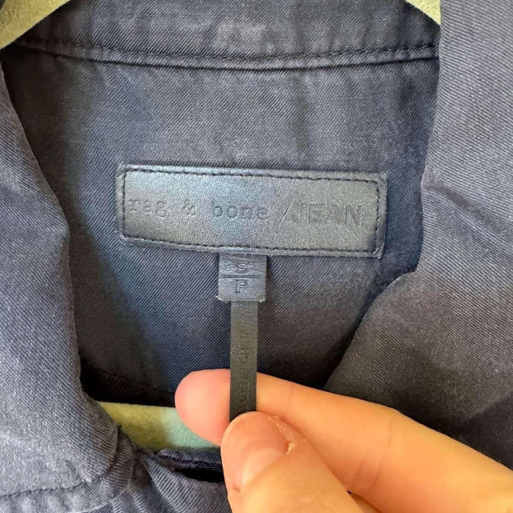 Rag And Bone Grey Button Up Military Jacket - image 6